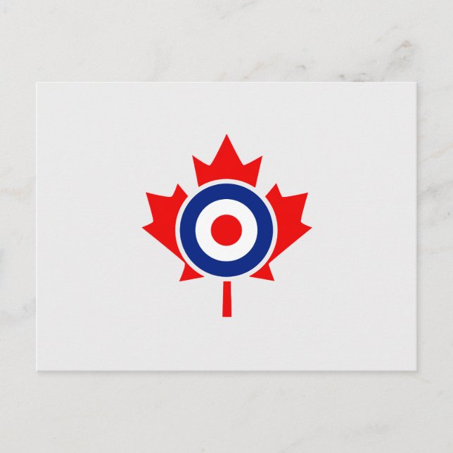 Canadian Maple Leaf Roundel Mod CANADA Postcard (Front)