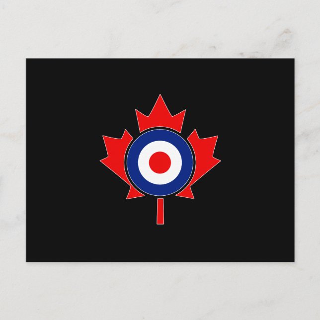 Canadian Maple Leaf Roundel Mod CANADA Postcard (Front)