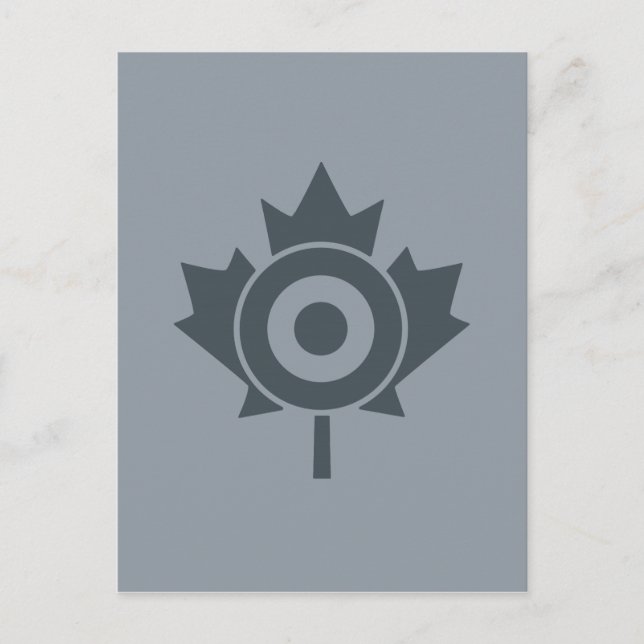 Canadian Maple Leaf Roundel Mod CANADA Postcard (Front)