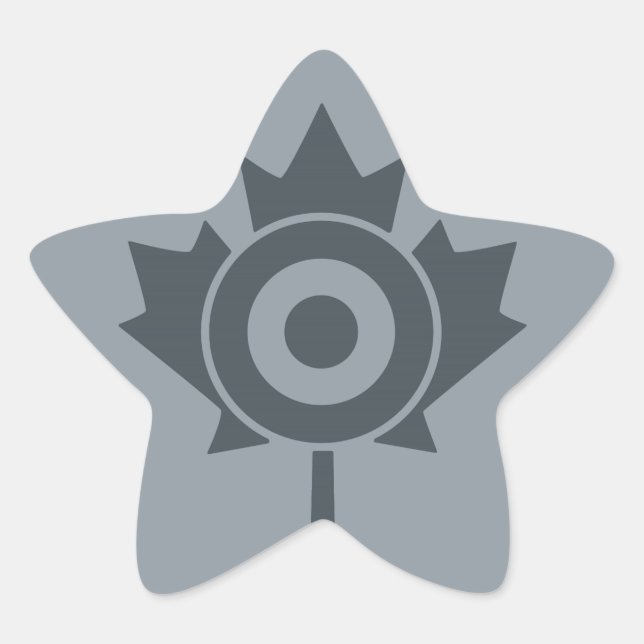 Canadian Maple Leaf Roundel Mod Graphic Star Sticker (Front)