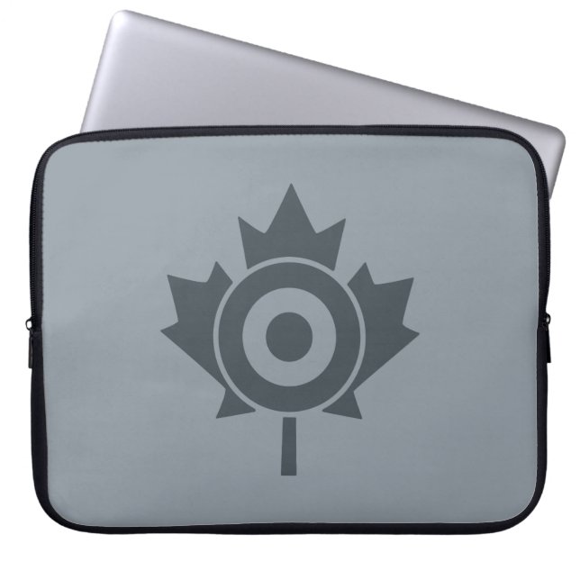 Canadian Maple Leaf Roundel Target Mod Laptop Sleeve (Front)