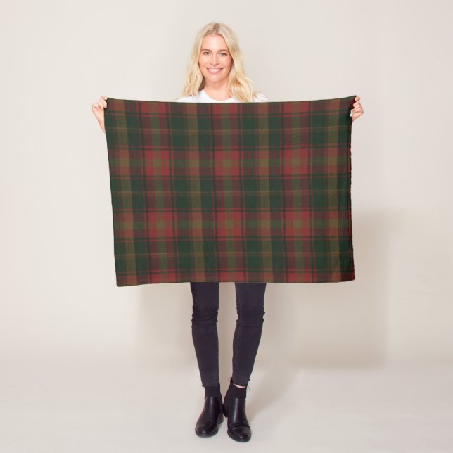 Canadian Maple Leaf Tartan Blanket (In Situ)