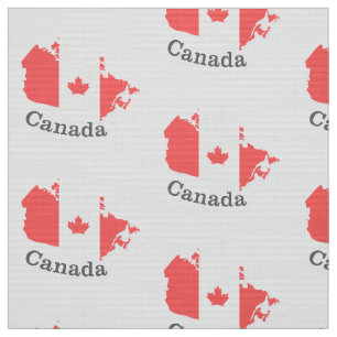 canadian maple red leaf  fabric