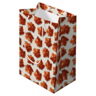 Canadian Maple Syrup Candy Pattern Medium Gift Bag