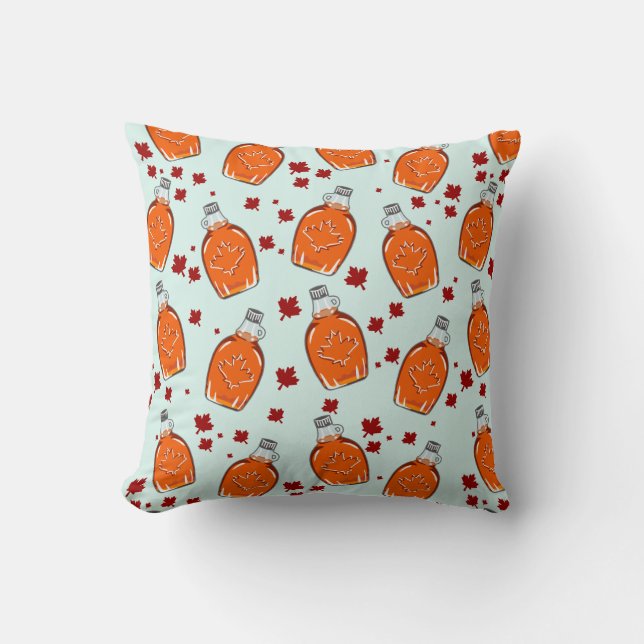 Canadian Maple Syrup Pattern Cushion (Front)