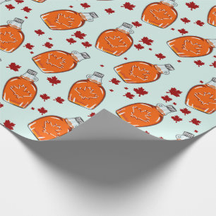 Canadian Maple Syrup Pattern Wrapping Paper
