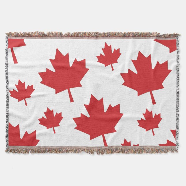 Canadian Maples Throw Blanket (Front)