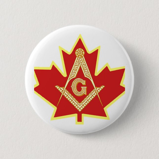CANADIAN MASON 6 CM ROUND BADGE (Front)