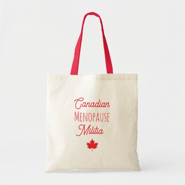 Canadian Menopause Militia Tote Bag (Front)