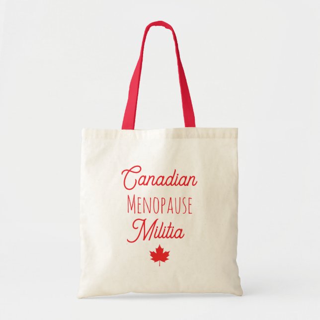 Canadian Menopause Militia Tote Bag (Front)