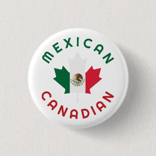 Canadian Mexican Roots 3 Cm Round Badge