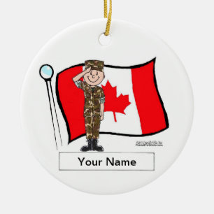 Canadian Military - Male Ceramic Ornament