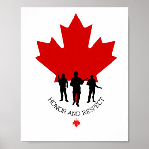 Canadian Military Veteran Sticker Poster