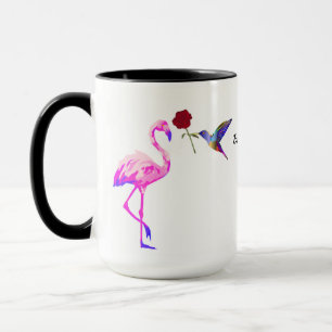 Canadian Mom's Delight, Flamingo & Hummingbird Mug