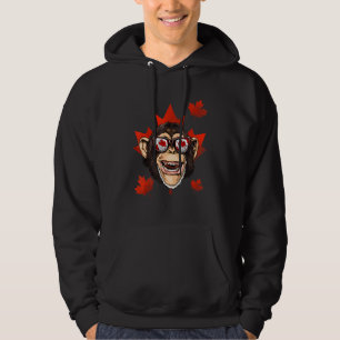 Canadian Monkey Maple Leaf Patriotic Canada Flag Hoodie