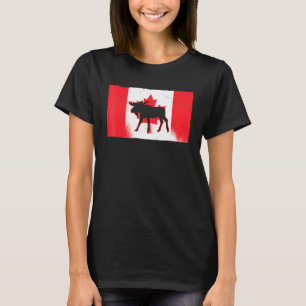 Canadian Moose Canada Day Maple Leaf Proud Canuck  T-Shirt