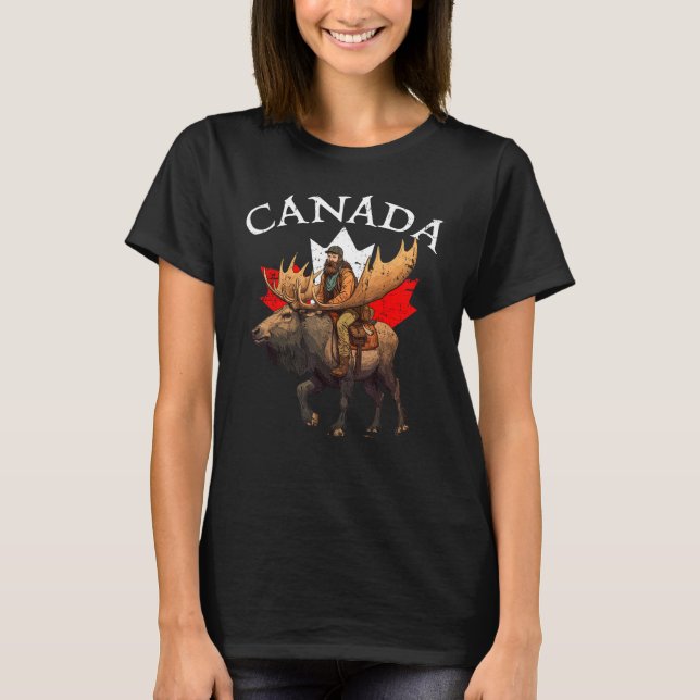 Canadian Moose Canada Souvenir Canada T-Shirt (Front)