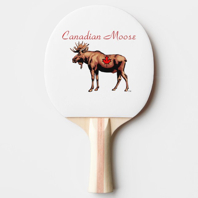 Canadian Moose Ping Pong Paddle (Front)