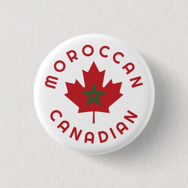Canadian Moroccan  Roots 3 Cm Round Badge (Front)