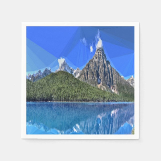 Canadian mountain view napkin (Front)