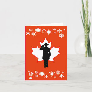 Canadian Mounted Police Snowflake Christmas Card