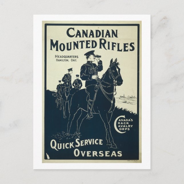 Canadian Mounted Rifles Postcard (Front)