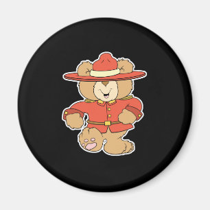 Canadian Mountie Bear Magnet