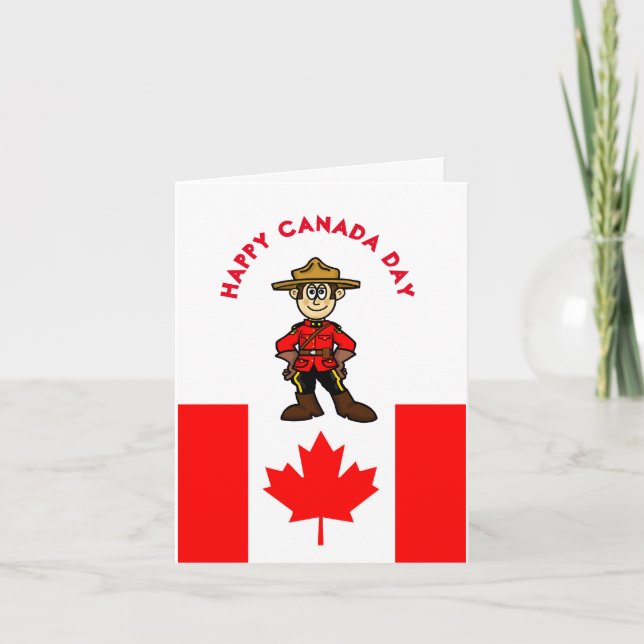 Canadian Mountie Funny Canada Day Card (Front)