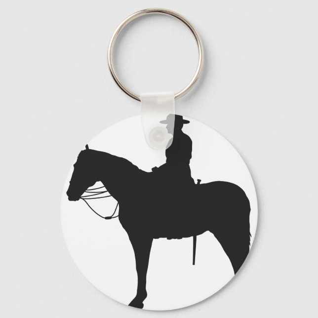 Canadian Mountie Silhouette Key Ring (Front)