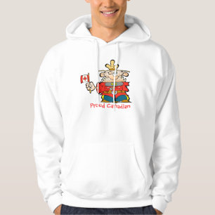 Canadian Mountie with a flag of Canada, eh. HOODIE