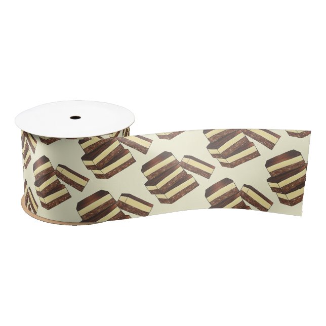 Canadian Nanaimo Bars Canada British Columbia Food Satin Ribbon (Spool)