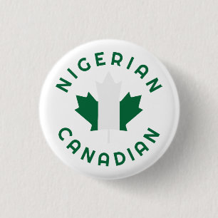 Canadian Nigerian Roots 3 Cm Round Badge