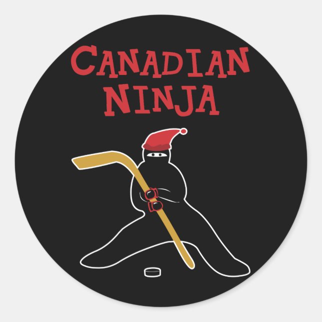 Canadian Ninja Classic Round Sticker (Front)