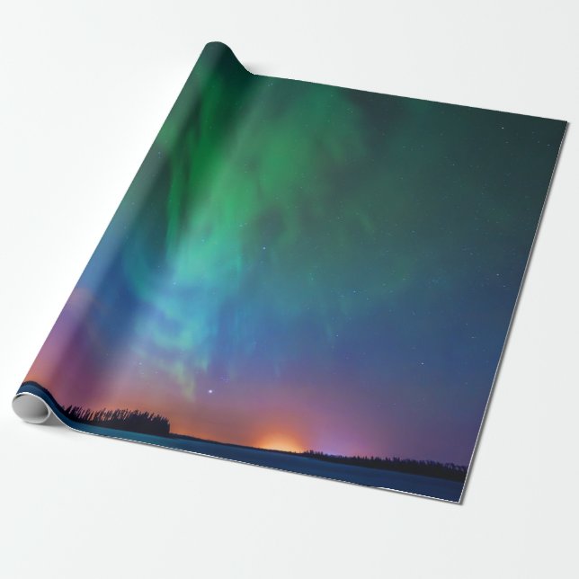 Canadian Northern Lights Wrapping Paper (Unrolled)