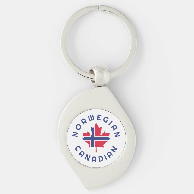 Canadian Norwegian   Roots Key Ring (Front)
