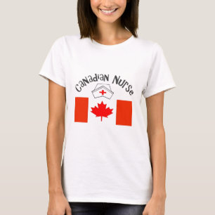 Canadian Nurse (Canadian Flag) Nurse Cap T-Shirt