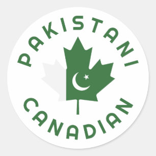 Canadian Pakistani Roots Classic Round Sticker