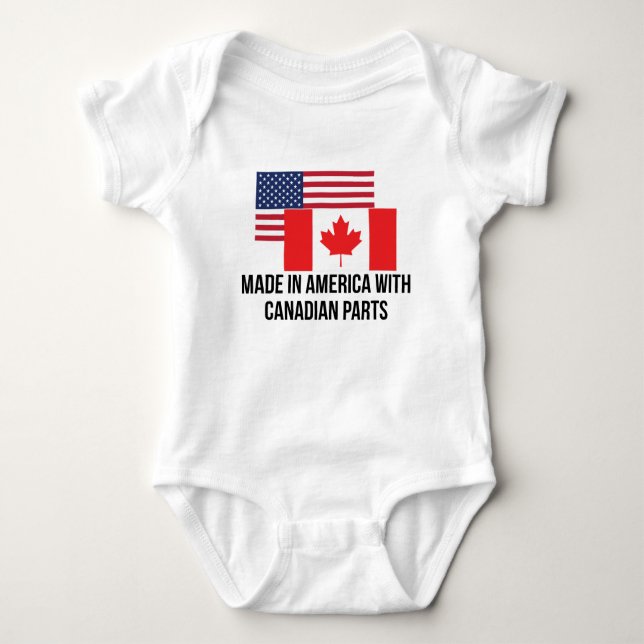 Canadian Parts Baby Bodysuit (Front)