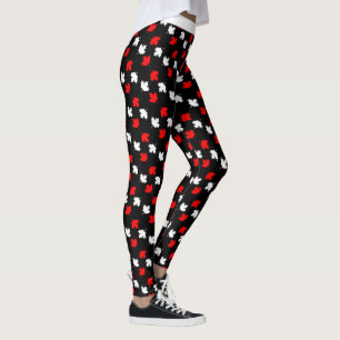 CANADIAN Patriot Red and White Maple Leggings