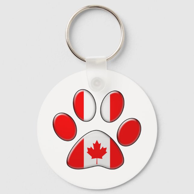 Canadian patriotic cat key ring (Front)