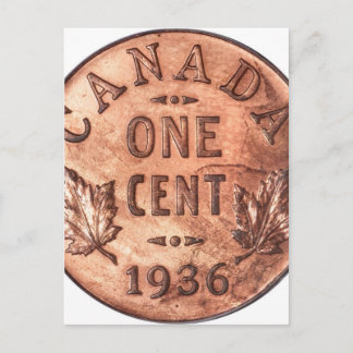 Canadian penny postcard