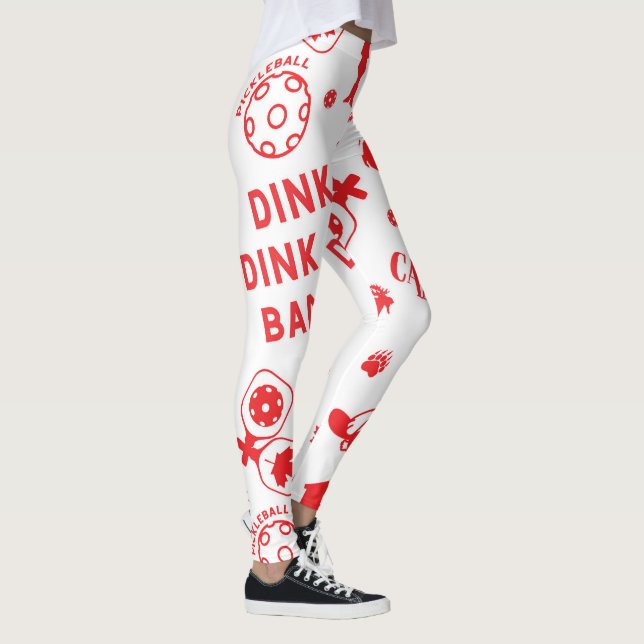 Canadian Pickleballs (XL tile size) Leggings (Right)