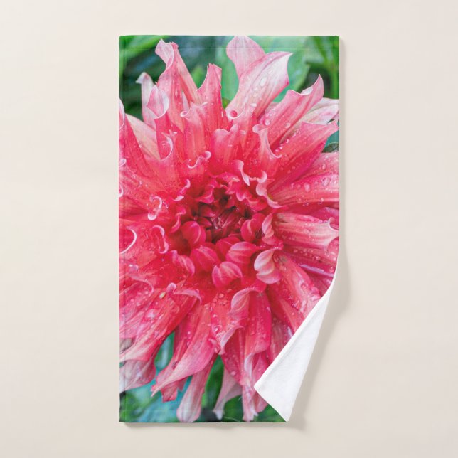 Canadian Pink Dahlia Art Print Hand Towel (Hand Towel)