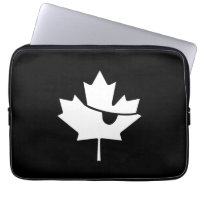 Canadian Pirate Black and White Maple Leaf
