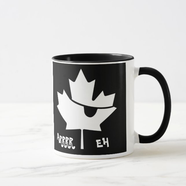 Canadian Pirate Maple Leaf Ceramic Mug (Right)
