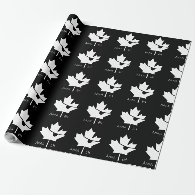 Canadian Pirate Wrapping Paper (Unrolled)