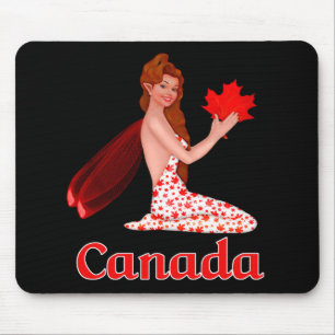 Canadian Pixie with Maple Leaf Mouse Pad