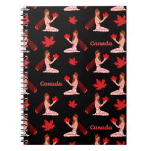 Canadian Pixie with Maple Leaf Notebook