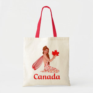 Canadian Pixie with Maple Leaf Tote Bag