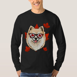Canadian Pomeranian Dog Maple Leaf Patriotic Canad T-Shirt
